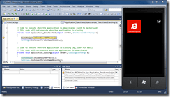 Visual Studio and Tombstoning
